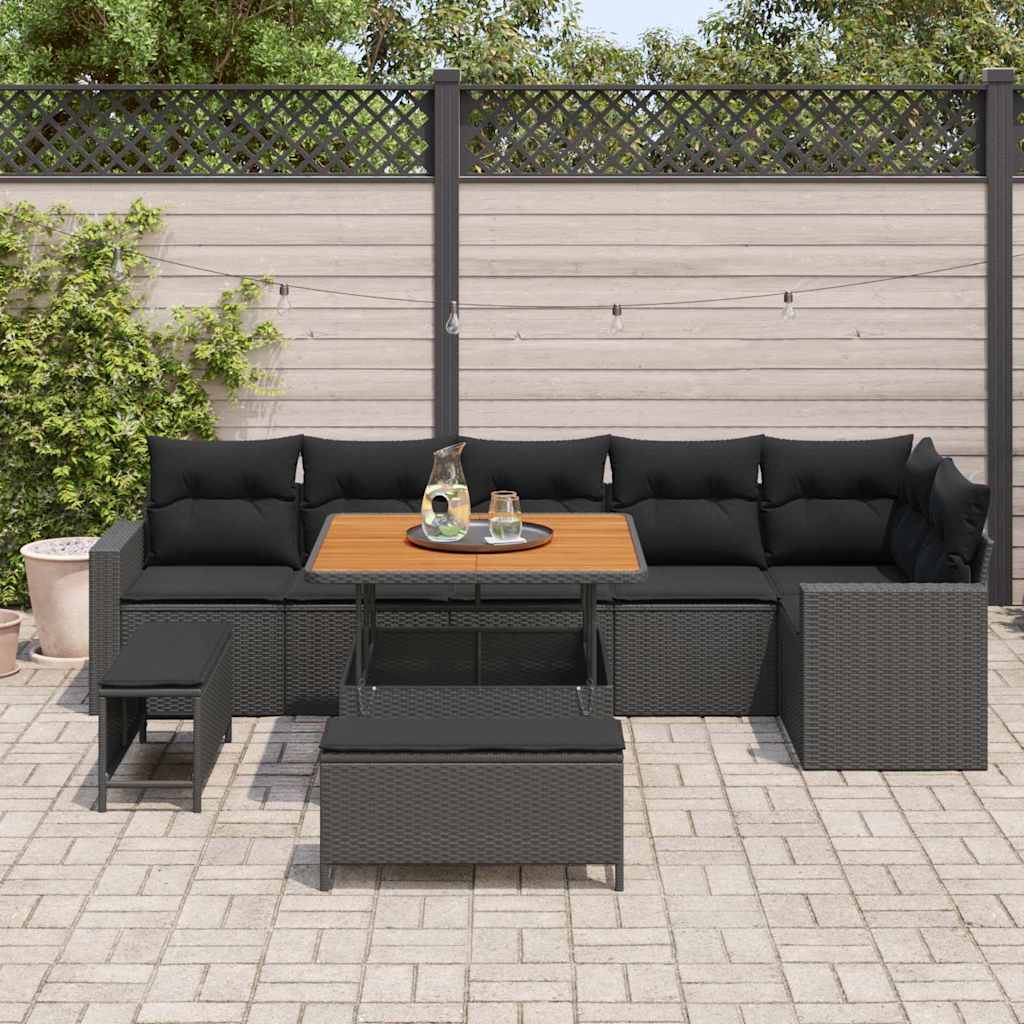 Tuin Sofa Set 9 Pcs Poly Rattan