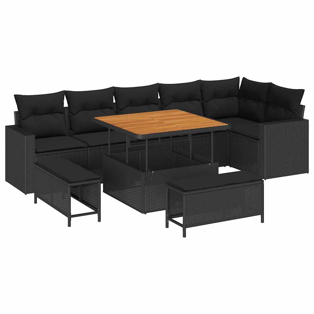 Tuin Sofa Set 9 Pcs Poly Rattan