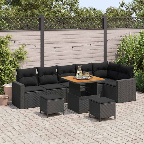 Tuin Sofa Set 9 Pcs Poly Rattan
