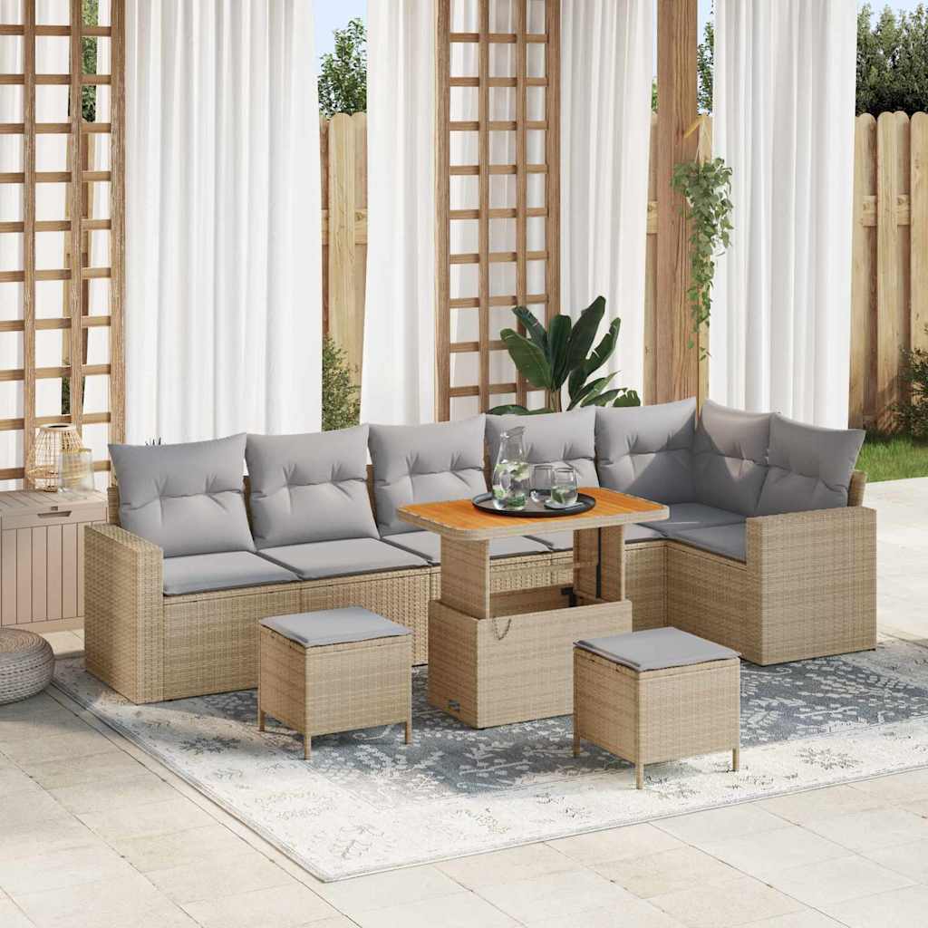 Tuin Sofa Set 9 Pcs Poly Rattan