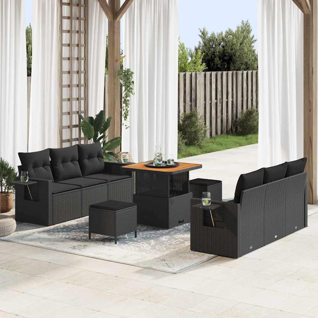 Tuin Sofa Set 9 Pcs Poly Rattan
