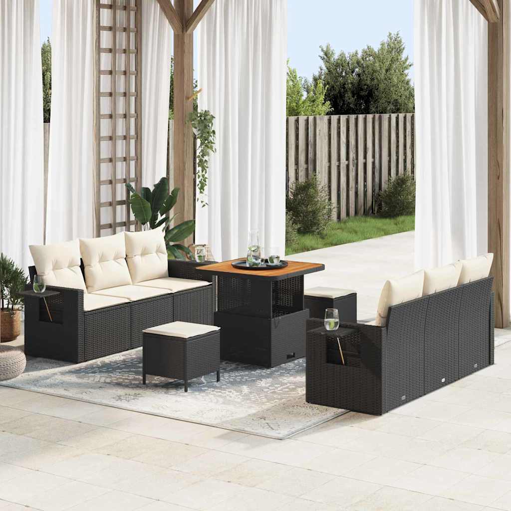 Tuin Sofa Set 9 Pcs Poly Rattan
