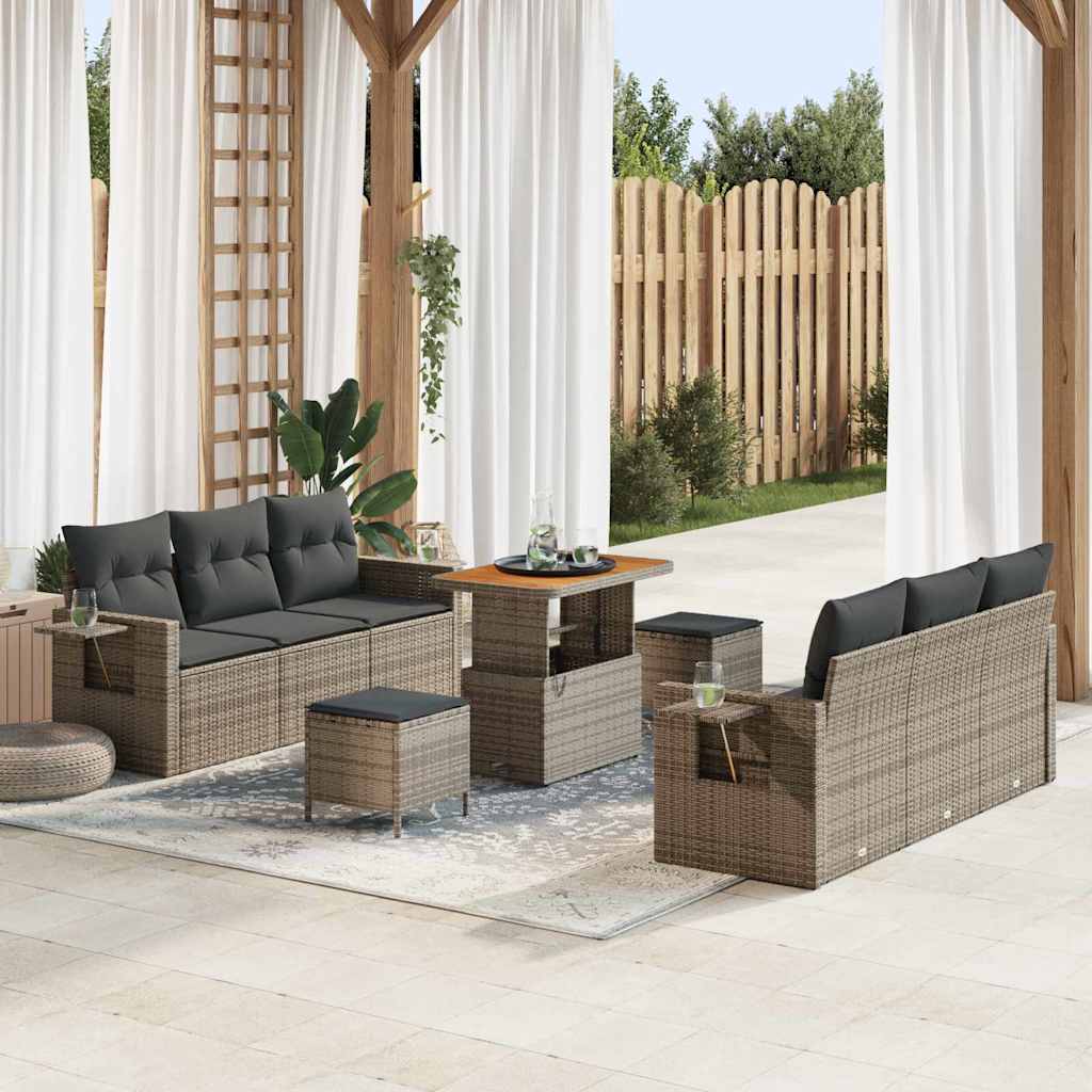 Tuin Sofa Set 9 Pcs Poly Rattan