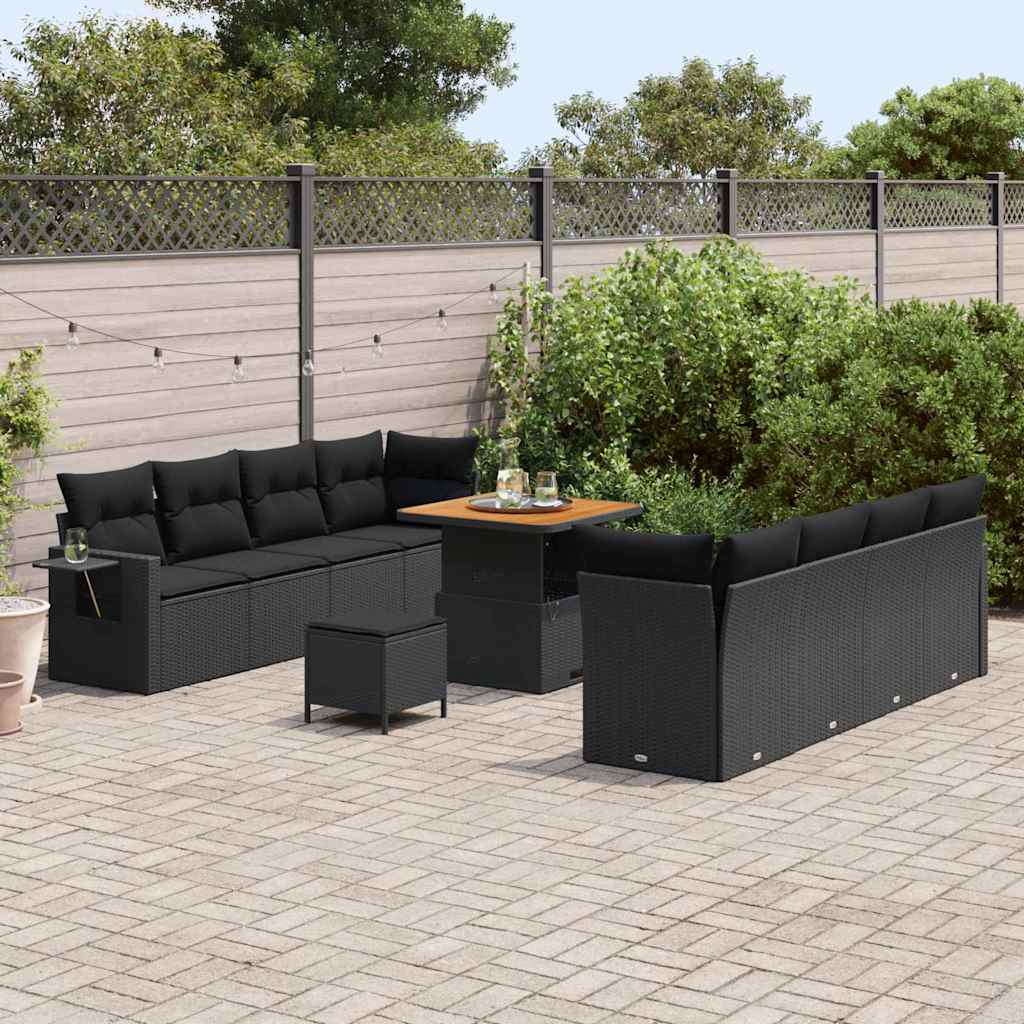 Tuin Sofa Set Met Opslag 11 Pcs Poly Riet