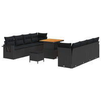 Tuin Sofa Set Met Opslag 11 Pcs Poly Riet
