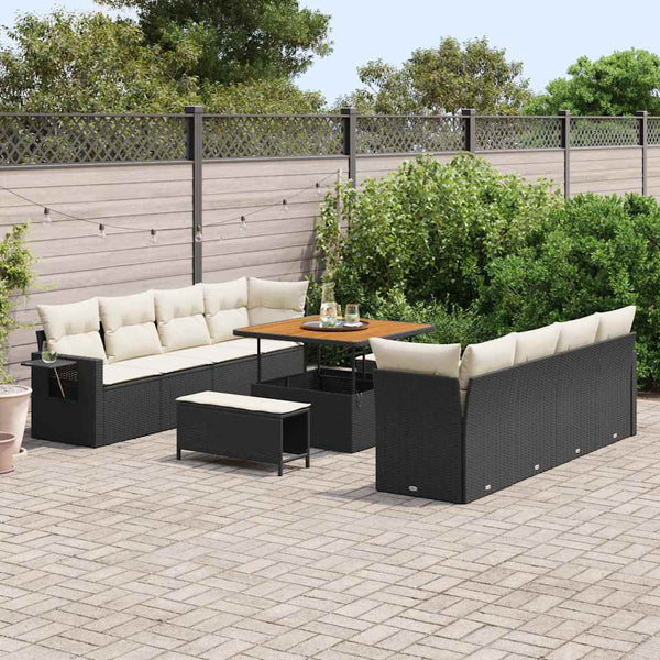 Tuin Sofa Set Met Opslag 11 Pcs Poly Riet