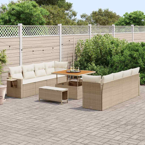 Tuin Sofa Set Met Opslag 11 Pcs Poly Riet