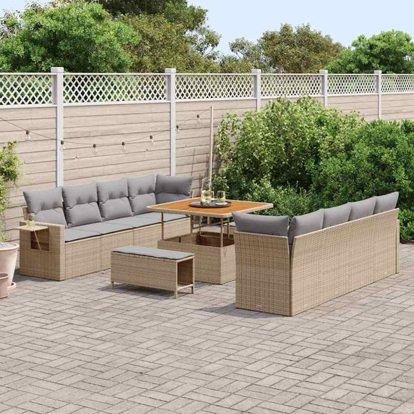 Tuin Sofa Set Met Opslag 11 Pcs Poly Riet