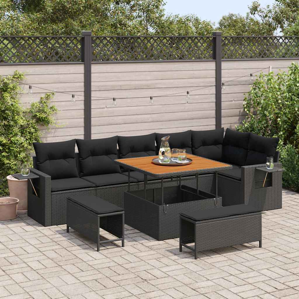 Tuin Sofa Set 9 Pcs Poly Rattan