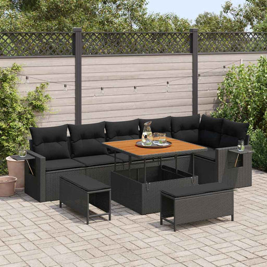 Tuin Sofa Set 9 Pcs Poly Rattan