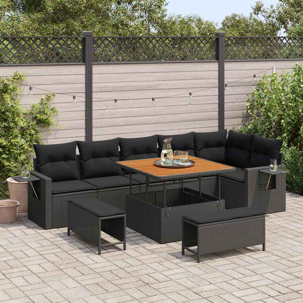 Tuin Sofa Set 9 Pcs Poly Rattan