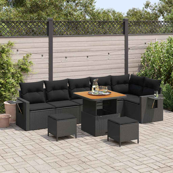 Tuin Sofa Set 9 Pcs Poly Rattan