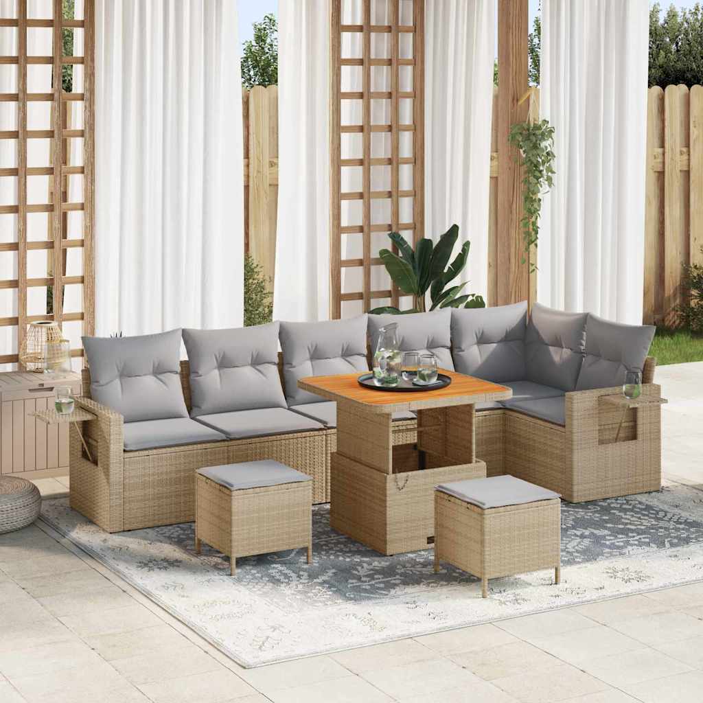 Tuin Sofa Set 9 Pcs Poly Rattan