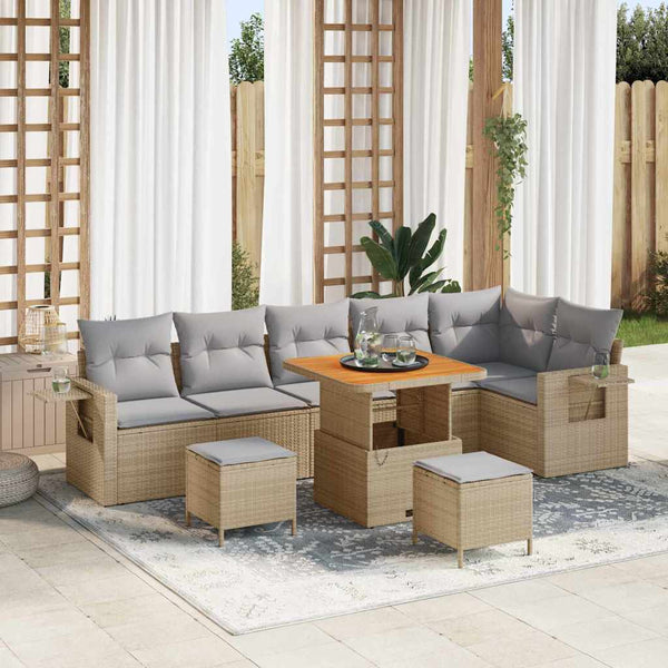 Tuin Sofa Set 9 Pcs Poly Rattan