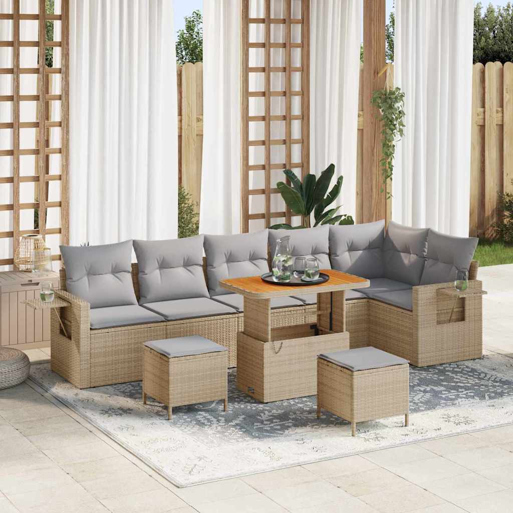 Tuin Sofa Set 9 Pcs Poly Rattan