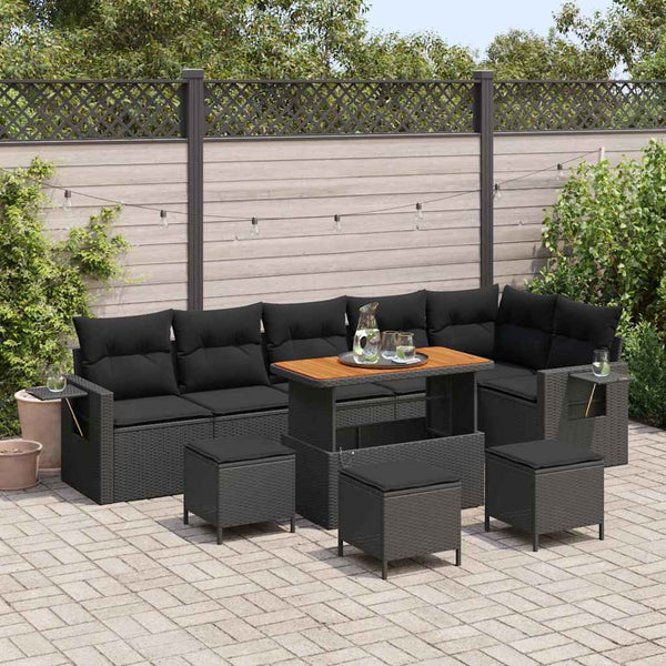 Tuin Sofa Set 9 Pcs Poly Rattan