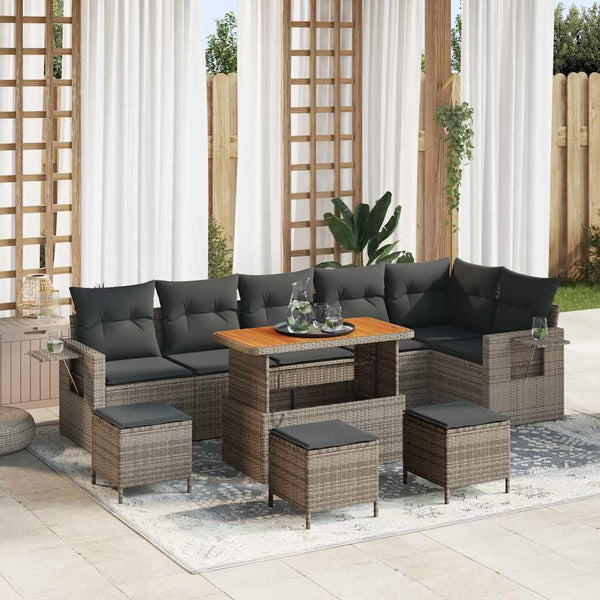 Tuin Sofa Set 9 Pcs Poly Rattan