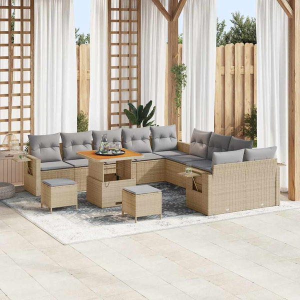 Tuin Sofa Set 13 Pcs Poly Rattan