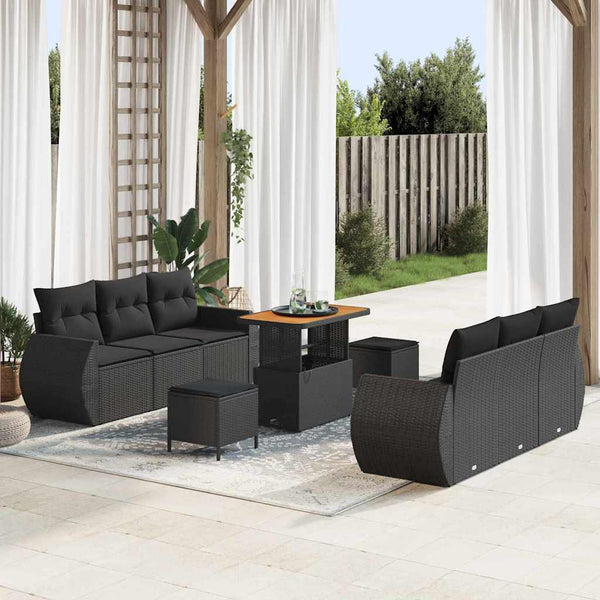 Tuin Sofa Set 9 Pcs Poly Rattan