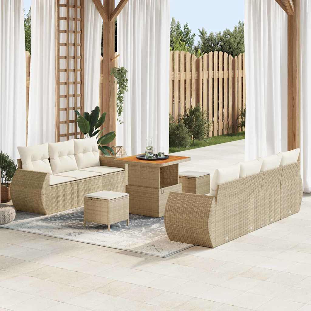 Tuin Sofa Set 10 Pcs Poly Rattan
