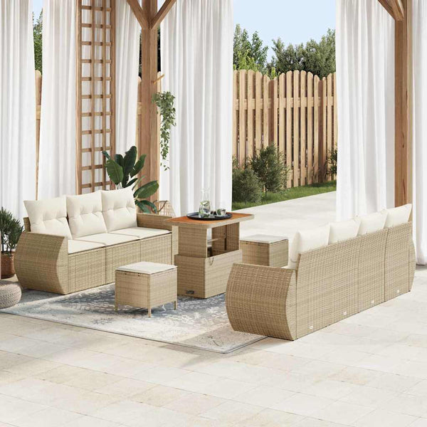 Tuin Sofa Set 10 Pcs Poly Rattan