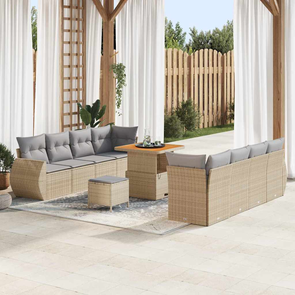Tuin Sofa Set 11 Pcs Poly Rattan