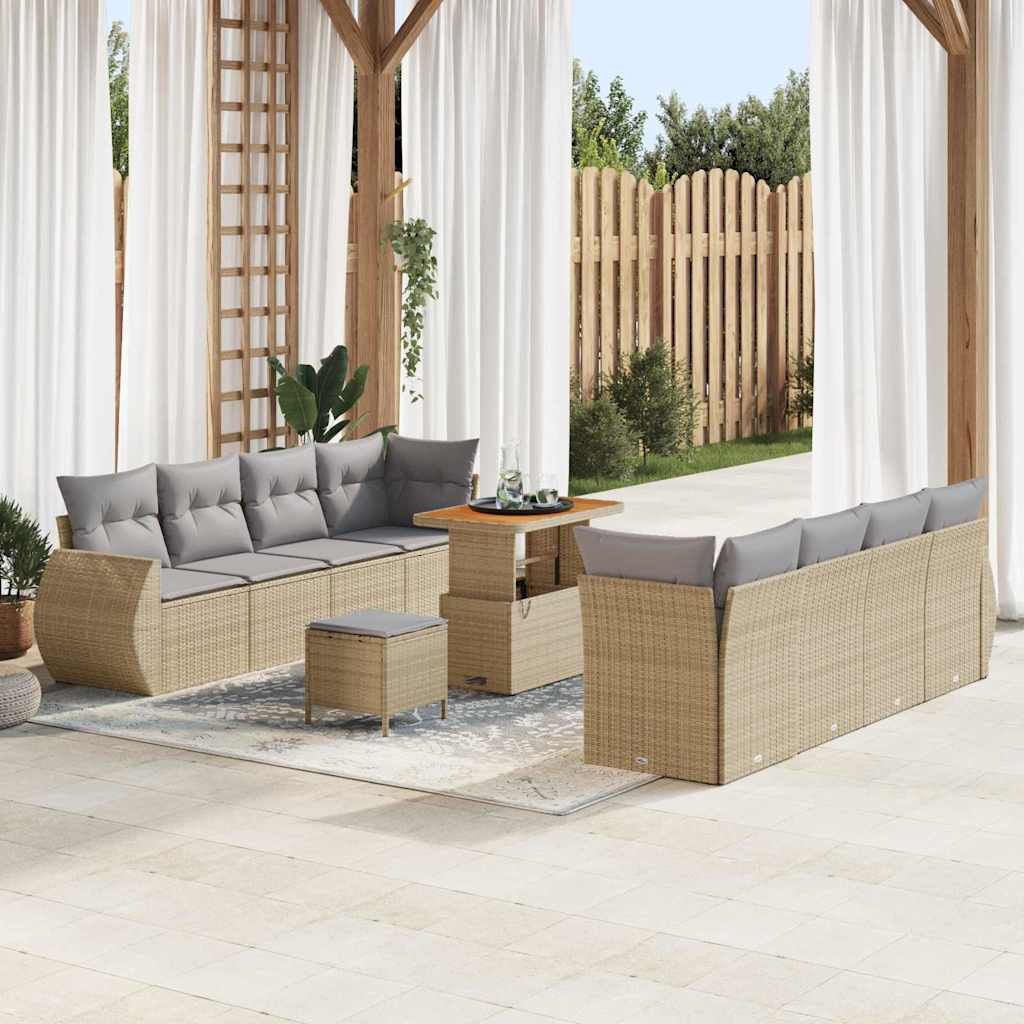 Tuin Sofa Set 11 Pcs Poly Rattan