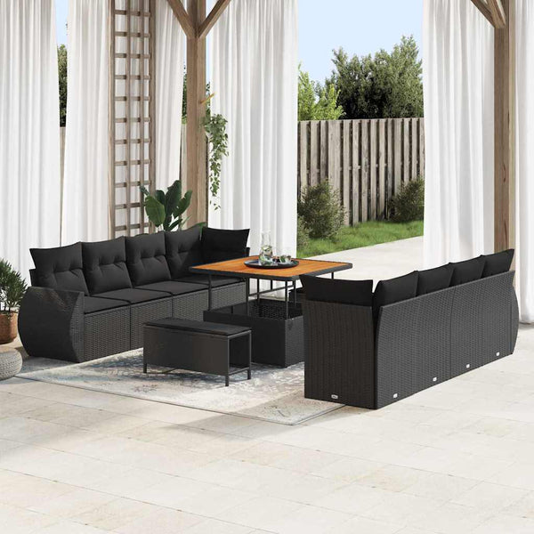 Tuin Sofa Set 11 Pcs Poly Rattan