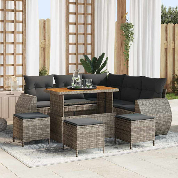 Tuin Sofa Set 8 Pcs Poly Rattan