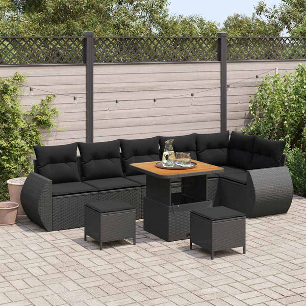 Tuin Sofa Set 9 Pcs Poly Rattan