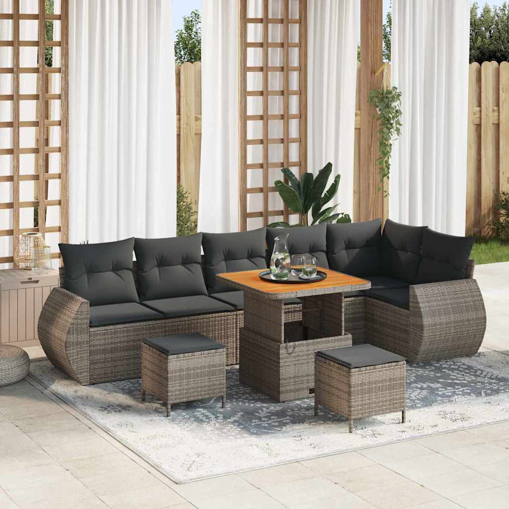 Tuin Sofa Set 9 Pcs Poly Rattan