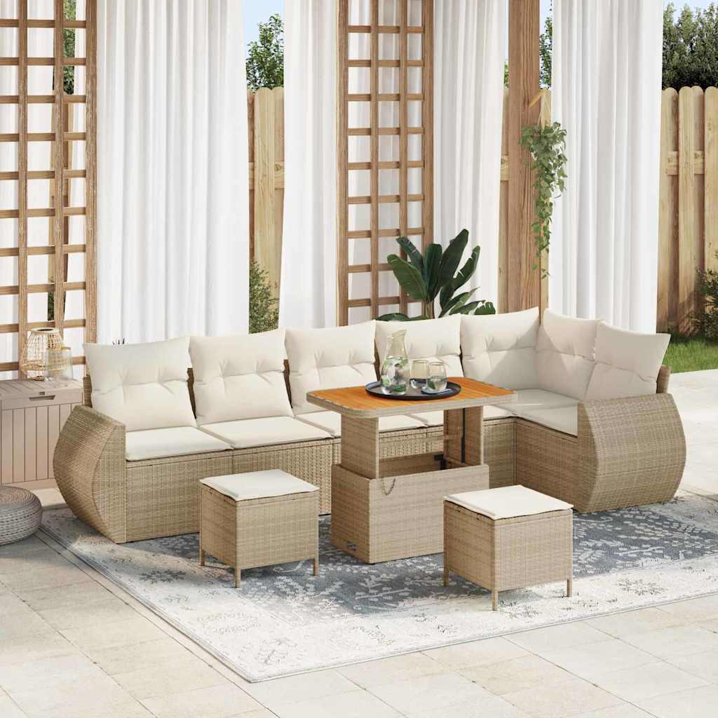 Tuin Sofa Set 9 Pcs Poly Rattan