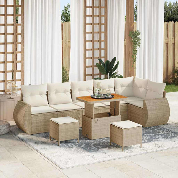 Tuin Sofa Set 9 Pcs Poly Rattan