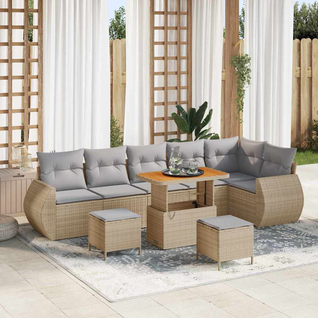 Tuin Sofa Set 9 Pcs Poly Rattan