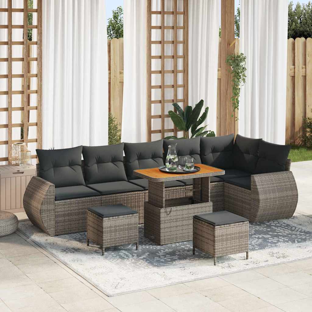 Tuin Sofa Set 9 Pcs Poly Rattan