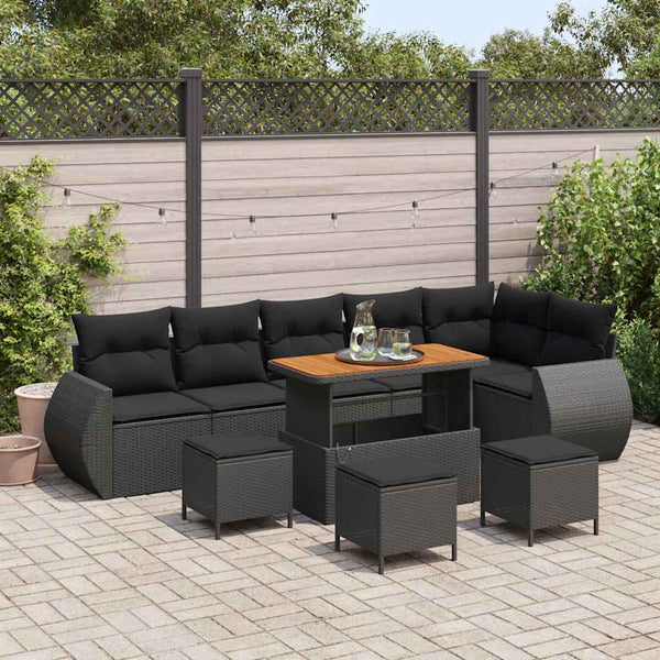 Tuin Sofa Set 9 Pcs Poly Rattan