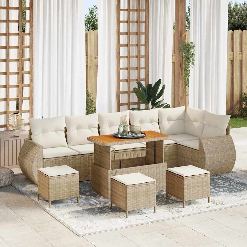Tuin Sofa Set 9 Pcs Poly Rattan