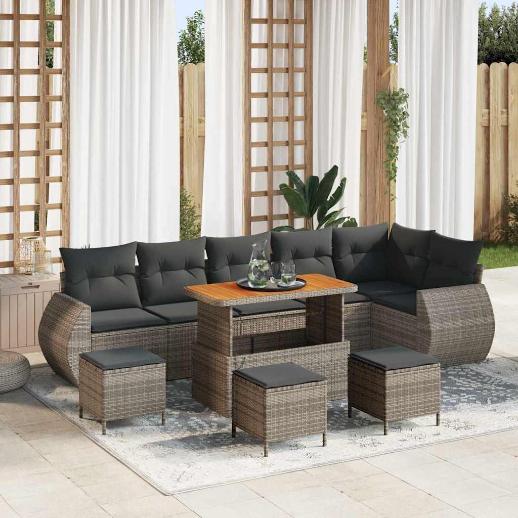 Tuin Sofa Set 9 Pcs Poly Rattan
