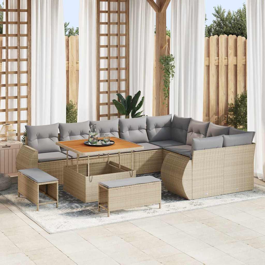 Tuin Sofa Set 12 Pcs Poly Rattan