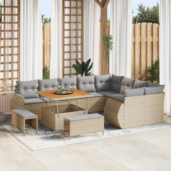 Tuin Sofa Set 12 Pcs Poly Rattan