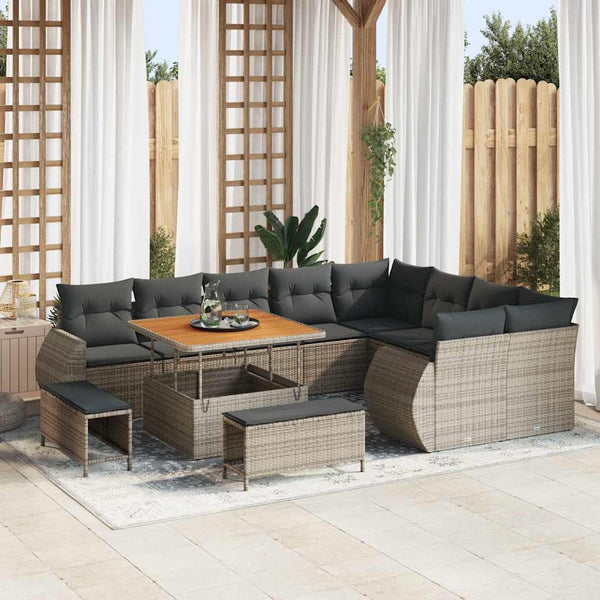 Tuin Sofa Set 12 Pcs Poly Rattan