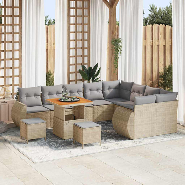 Tuin Sofa Set 12 Pcs Poly Rattan