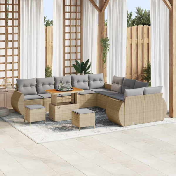 Tuin Sofa Set 13 Pcs Poly Rattan