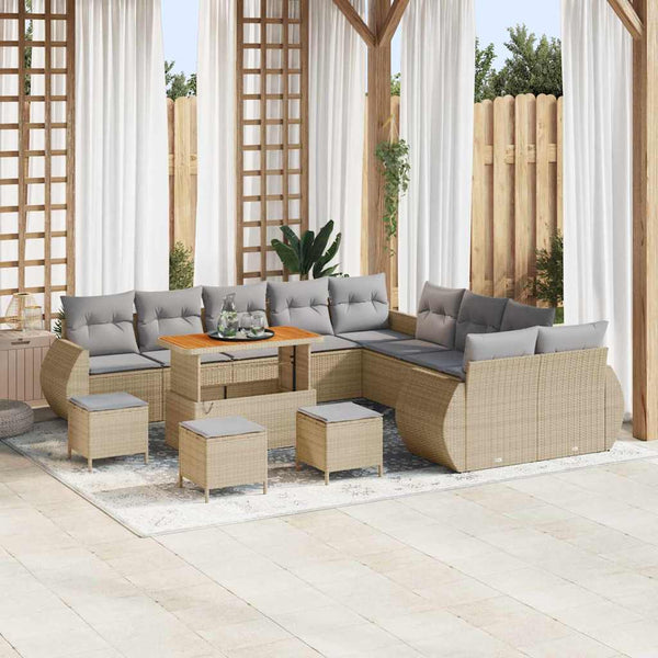Tuin Sofa Set 13 Pcs Poly Rattan