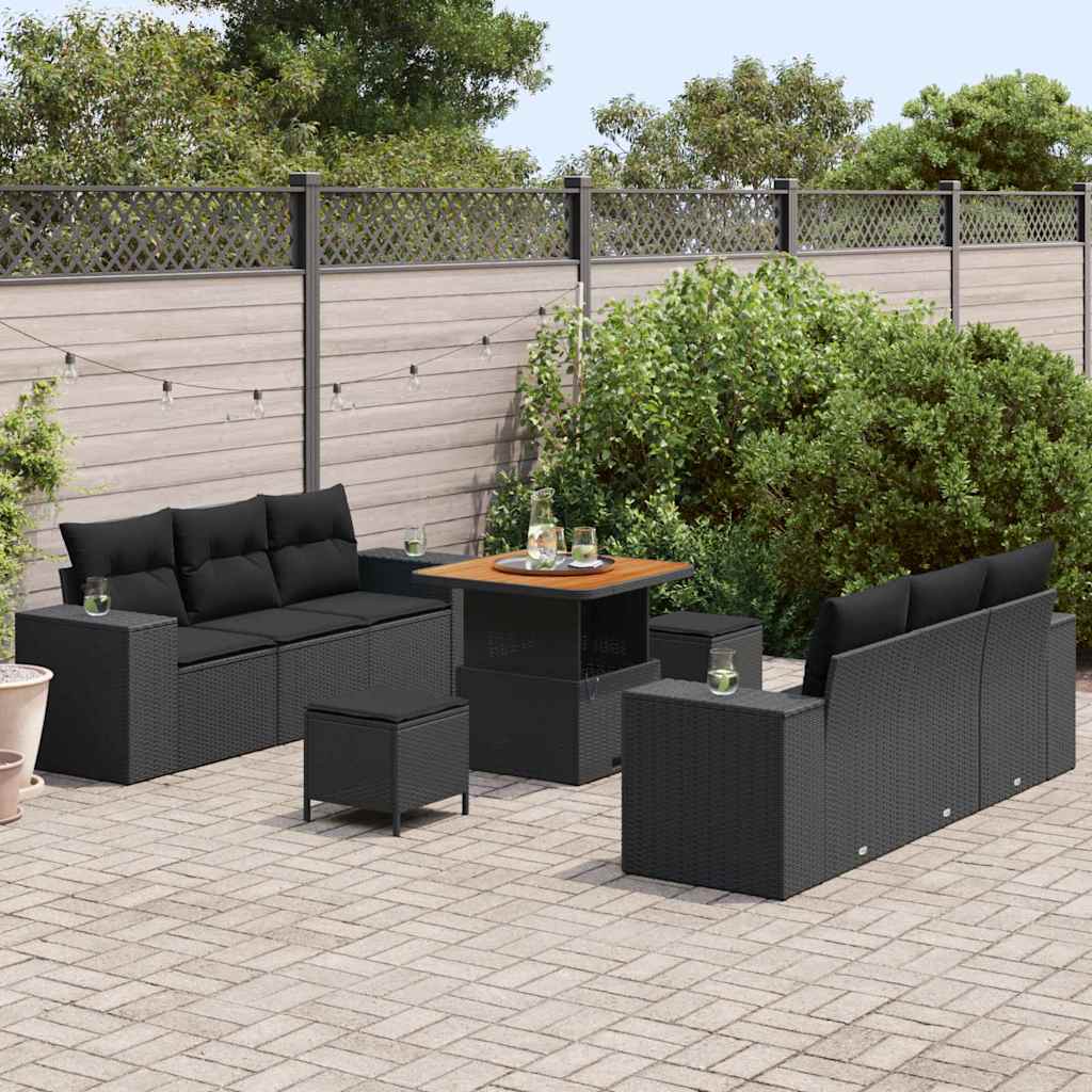 Tuin Sofa Set Met Opslag 9 Pcs Poly Riet