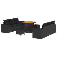 Tuin Sofa Set Met Opslag 9 Pcs Poly Riet