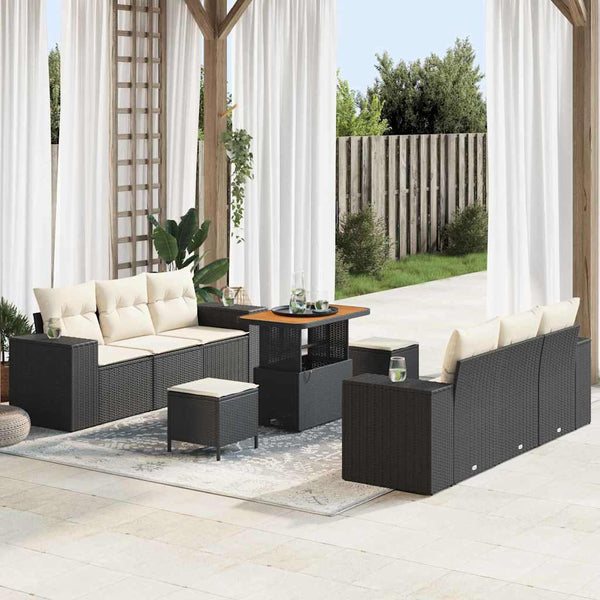Tuin Sofa Set Met Opslag 9 Pcs Poly Riet
