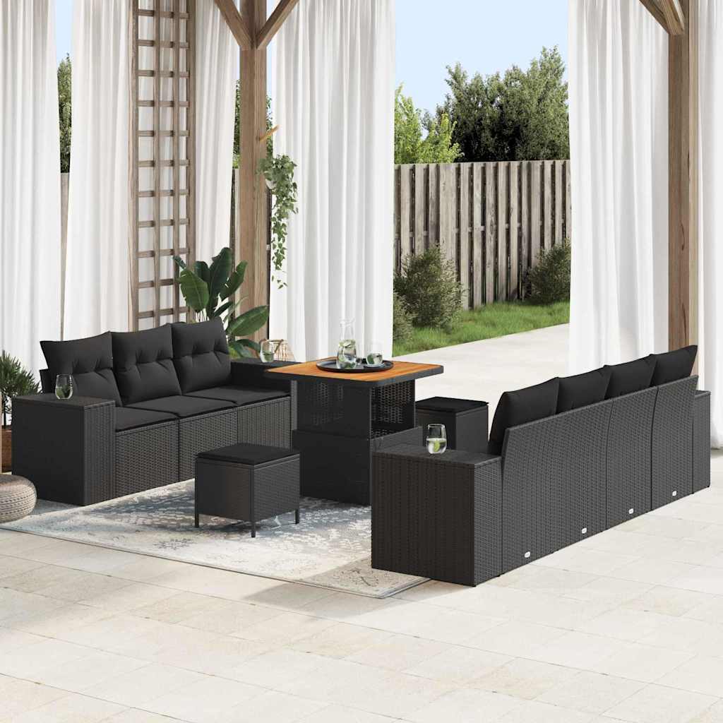 Tuin Sofa Set 10 Pcs Poly Rattan