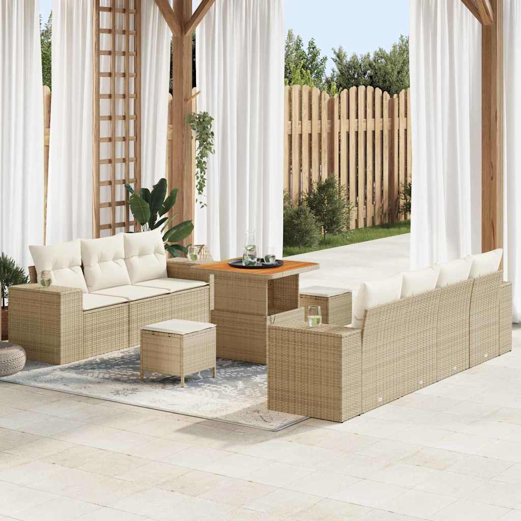 Tuin Sofa Set 10 Pcs Poly Rattan