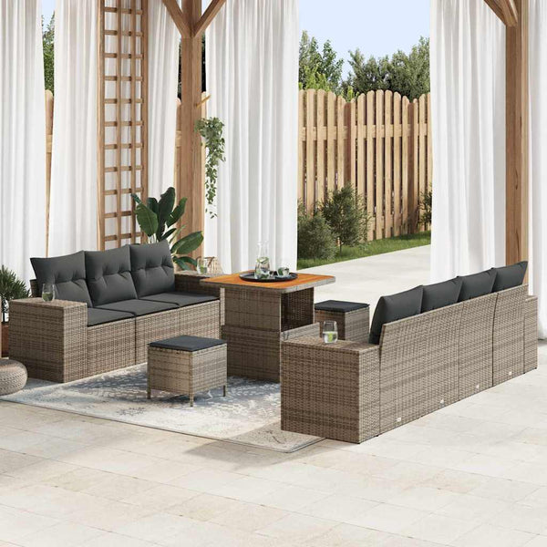 Tuin Sofa Set 10 Pcs Poly Rattan